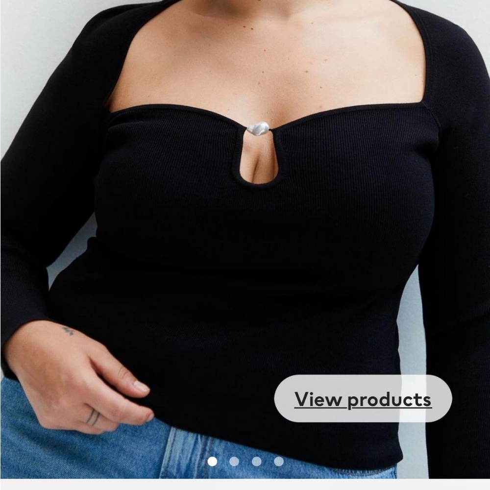 H&M pearl shirt